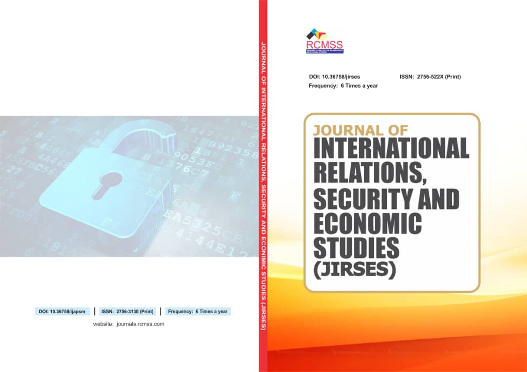 					View Vol. 1 No. 2 (2021): Journal of International Relations, Security and Economic Studies (JIRSES)
				
